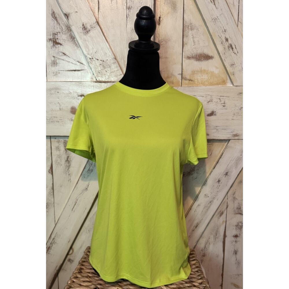 Reebok Active Performance Acid Yellow T-Shirt Women's Logo Size Small New